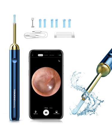 Touchbeauty ear wax removal Otoscope 1080p WiFi ear cleaner IP67 waterproof otoscope ear 360 wide-angle-photo camera children and pets (blue) - Buy Online on GoSupps.com