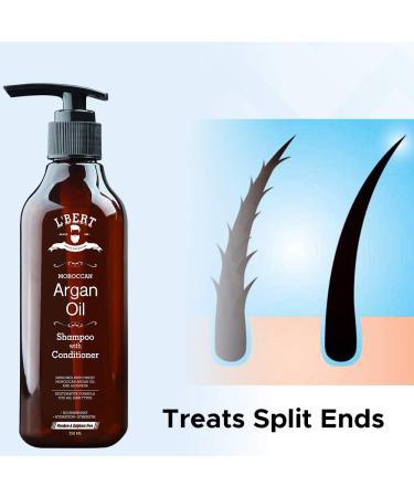 L BERT Moroccan Argan Oil Shampoo & Conditioner - Paraben & SLS Free Vitamin Enriched (250 ML) - Best for Men & Women - Restorative Hair Care - Buy Online on GoSupps.com
