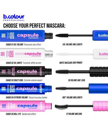 B.COLOUR PROFESSIONAL Super resistant black mascara / 04 Extreme volume CAPSULE - Buy Online on GoSupps.com