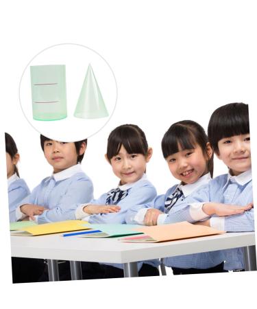 Lurrose 2 STK Cylinder Cone - Transparent Geometric Model for Math Teaching | Foldable Mathematical Demonstrator - Buy Online on GoSupps.com