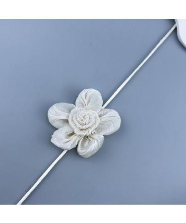 South Kieling Floral Choker Necklace | Elegant Flower Shape Collarbone Chain | Light White Fabric Jewelry - Buy Online on GoSupps.com