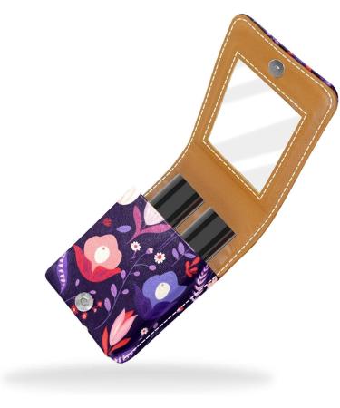 Travel Lipstick Organizer Case - Portable Makeup Bag with Mirror | Floral Daisy Design | Perfect for International Shipping - Buy Online on GoSupps.com
