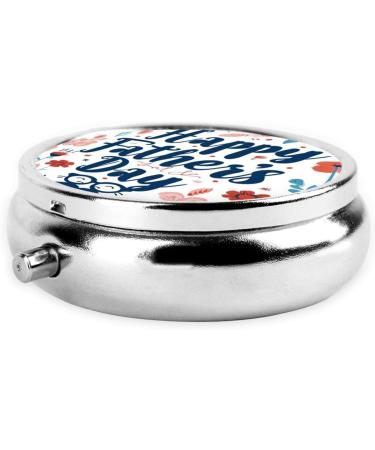 Colorful Flowers Portable Metal Pill Box - Round Mini 3-Compartment for Small Pills | Travel Essential - Buy Online on GoSupps.com