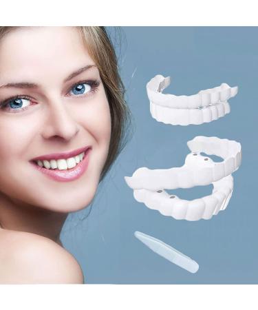 Upper and Lower Veneer  Dentures for Women and Men  Fake Teeth  Natural Shade! Fix Your Smile at Home Within Minutes!