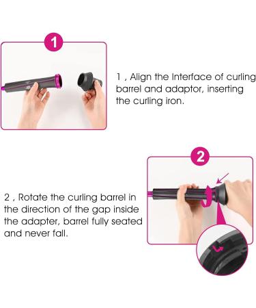 Anti Flight Flyaway Nozzle & 2Pcs Adapter for Dyson Supersonic Hair Dryer HD01 HD02 HD03 HD04 HD08 with 2Pcs 30mm/1.2in Long Hair Curling Barrels for Dyson Airwrap HS01 HS05 Styler - Buy Online on GoSupps.com