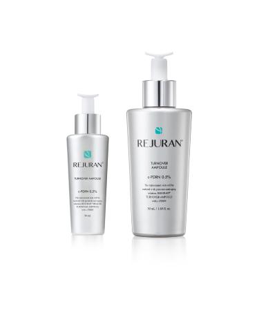 REJURAN Turnover Ampoule Duo Bundle c-PDRN Original Salmon DNA Face Serum in 1.01 fl oz & 1.69 fl oz for Firming Hydrating & Radiant Glass Skin Korean Anti-Aging Skin Care