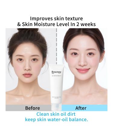 BOSONGY Cleansing Foam Amino Acid Face Wash120ml(4.05fl.oz) Gentle Korean Skincare Cleanser with Ceramide pH-Balanced for Sensitive Skin Removes Sunscreen &Light Makeup Hydrating&Skin Revitalizing. - Buy Online on GoSupps.com