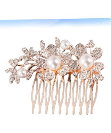 TOVINANNA Bridal Hair Accessory Crystal Hair Comb Bridal Hair Comb Flower Hair Comb Bridal Headdress Hair Comb for Bride - Buy Online on GoSupps.com