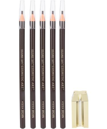 Eyebrow Pencil Set Easy Drawing 5 Piece Pencil 4-in-1 Eyebrow Pencil Sharpener Shatterproof for Beauty Salons (Brown Eyebrow Pencil) brauner Augenbrauenstift - Buy Online on GoSupps.com