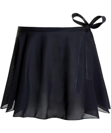 Domusgo Girls Women Ballet Skirts | Adjustable Wrap Chiffon Dancewear | Pink/Black | Size L | Perfect for Competition, Party, Celebration | Ages 10-12 Years - Buy Online on GoSupps.com