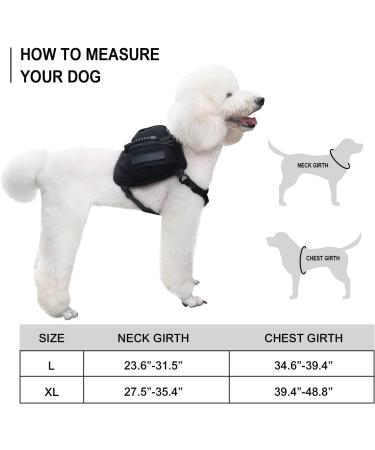 Adjustable Dog Saddle Bag Harness for Medium to Large Dogs | Durable Travel Backpack for Hiking and Camping - Black - Buy Online on GoSupps.com