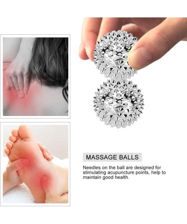 Hand Massage Ball - Acupressure Relief for Tension & Finger Relaxation | Silver Palm Pressure Ball - International Shipping - Buy Online on GoSupps.com