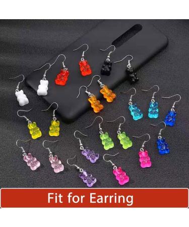 60 Pieces Gummy Bear Nail Charms - Resin Flatback Candy Bears for Nails, Slime, DIY Crafts - 10 Colors - Buy Online on GoSupps.com