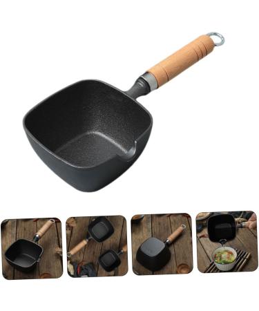 HOMSFOU Non Stick Egg Pan Small Egg Frying Pan Mini Frying Pans Non Stick Egg Frying Pan Steak Frying Pan Butter Heating Pot Butter Melting Pan Fry Pan Wooden Breakfast Plate Non Stick Pan 29.50X13.00X6.70CM - Buy Online on GoSupps.com