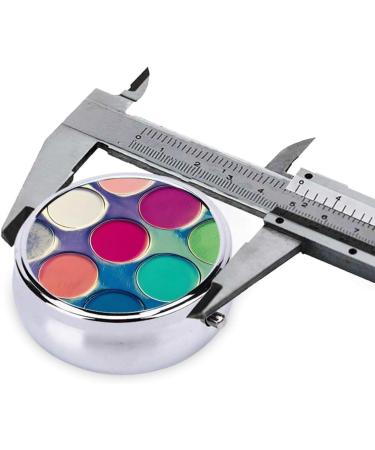 Round Color Palette Pill Box - 3 Compartment Travel Organizer | Portable & Convenient for International Shipping - Buy Online on GoSupps.com