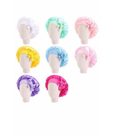 Mommy & Me Matching Satin Bonnets in Fuchsia - Sleep Hats for Adults and Kids - Buy Online on GoSupps.com