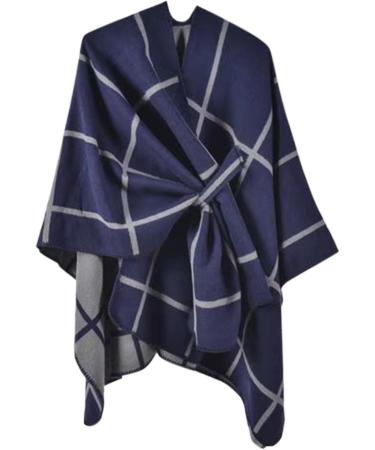 Buy Women's Cotton Cashmere Scarf - Soft Warm Blue Triangle Winter Scarf | International Shipping - Buy Online on GoSupps.com