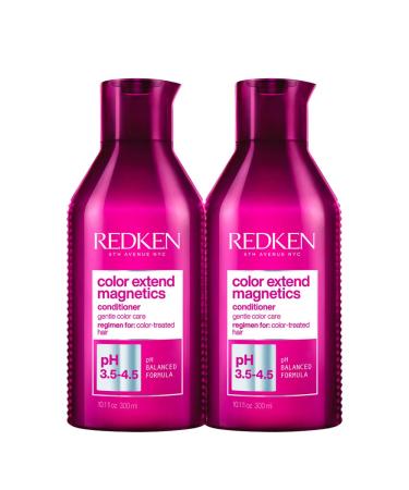 Redken |Rinse for colored hair care flushing for long -lasting color brilliance and shine color extend magnetics conditioner 300 ml (pack of 2)