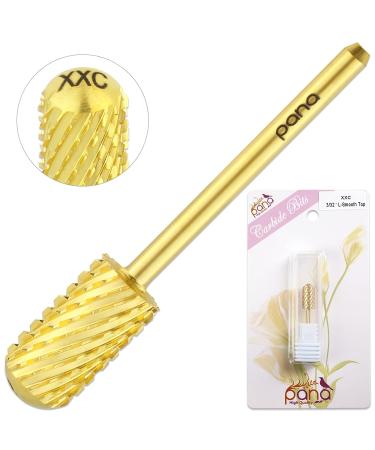 Pana Safety Nail Carbide - 2X Coarse Large Barrel - Gold (Grit Size: 2XC) - Smooth Round Top for Professional Nail Care - Buy Online on GoSupps.com