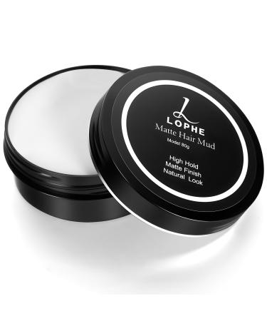 LOPHE Cire Cheveux Homme - Fixation Ferme & Flexible - Finition matte- Tenue Forte - Produit Coiffant Pour Tous Types de Cheveux - Homme/Femme 80g