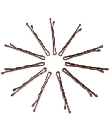 Dofash 100Pcs Brown Bobby Pins - Steel Hair Clips 3.5Cm/1.38 Hair Accessories for Girls - Gift Box Included - Buy Online on GoSupps.com