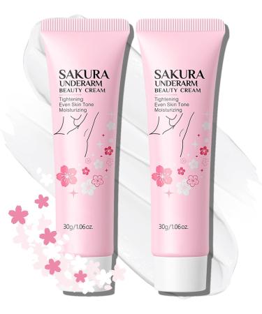 TBeautfave Underarm Brightening Cream Skin Bleaching Brightening Cream for Armpits Vitamin C Alpha Arbutin Niacinamide Body Lotion - 1.06 Oz - Pack Of 2