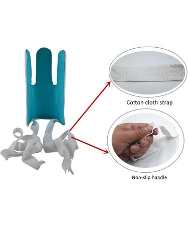 Flexible Sock Helper for Seniors - 8.9x4.7 Inch Three-Finger Design - Easy to Use Sock Aid (Blue & White) - Buy Online on GoSupps.com