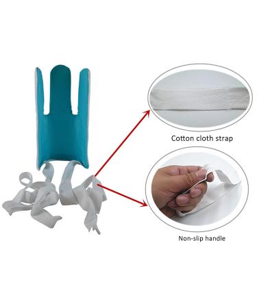 Sock Wearing Aid for Elderly - Three-Finger Design | Soft & Flexible Sock Aid (Blue & White) - International Shipping - Buy Online on GoSupps.com
