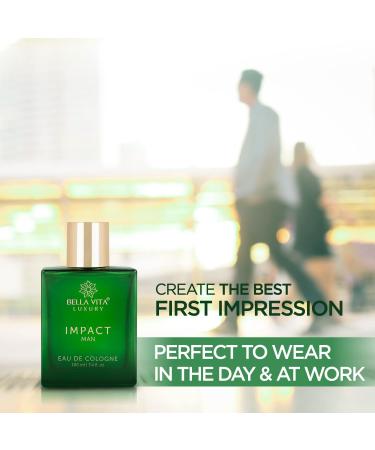 Bella Vita Luxury IMPACT MAN Eau De Cologne Perfume with Mandarin Orange Patchouli Cedar | Woody Citrusy Long Lasting EDC Fragrance Scent for Men 100Ml - Buy Online on GoSupps.com