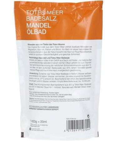 DERMASEL Dead Sea Bath Salt with Almond Oil 400g + 20ml | Soothing Spa Experience for Relaxation | Shop Internationally - Buy Online on GoSupps.com