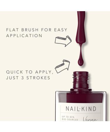 NAILKIND Wine O' Clock Burgundy Deep Red Nail Polish - Vegan & Cruelty-Free - Chip Resistant, Quick Drying - 8ml - Buy Online on GoSupps.com