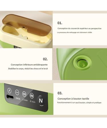  G n rique Ultrasonic Eyeglass Cleaner - Ultrasonic Cleaning Device For Silver And Dentures | Rechargeable 3 Modes Cleaner for Eyeglasses Dentures Rings Bracelets Watches - Daily Wash - Buy Online on GoSupps.com