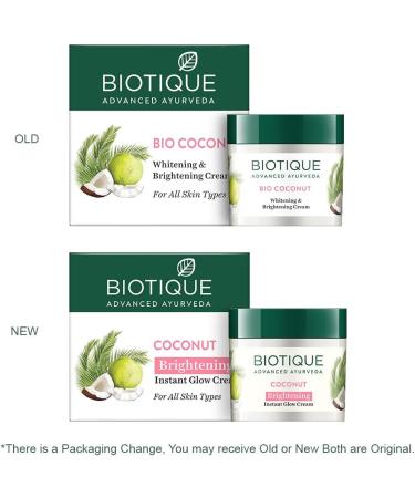 Biotique Coconut Whitening and Brightening Cream for All Skin Types - Buy Online on GoSupps.com