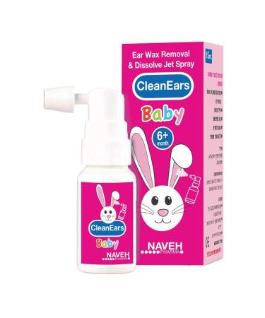 NAVEH PHARMA CleanEars Baby - Earwax Removal Kit Spray Ear Wax Softener Cleaner Irrigation and Wax Dissolution – All Natural Patented – Nonirritant for Baby's (0.5 Fl Oz) 0.5 Fl Oz (Pack of 1)