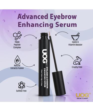 UOG Eyebrow Enhancing Serum - Advanced Allergy-Free Brow Conditioner for Thicker Fuller Brows | Cruelty-Free All Skin Types 6-Month Supply (4mL - Buy Online on GoSupps.com