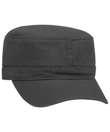 OTTO Superior Garment Washed Cotton Twill Military Cap One Size Black