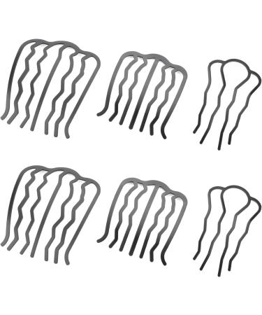 6 PCS Black Hair Fork Clips U Shaped Side Combs for Women Girls - Vintage Hair Styling Tool - Buy Online on GoSupps.com