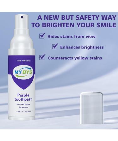Purple Toothpaste for Teeth Whitening | Stain Removal & Color Corrector (30ML - Buy Online on GoSupps.com