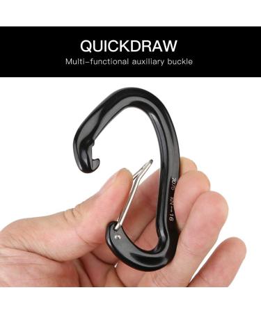 XINDA 16kN Small Wire Carabiner Clips for Camping, Hiking, Hammocks - 2 Pack Black - Buy Online on GoSupps.com
