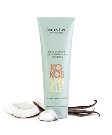 Jean & len cream-oil shower coconut & vanilla for dry skin rich wording for a gently cleaned and noticeably smooth skin pH-skin ideal vegan shower gel 250 ml