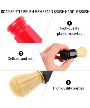 Frcolor 3-Piece Bart Razor Brush Set - Manual Hair Razor with Stand for Men | Black Red White - Ultimate Grooming Tool for Barbers and Home Use - Buy Online on GoSupps.com