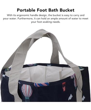 Aoveew Collapsible Foot Bath Basin Portable and Lightweight Foot Soaking Tub for Relaxation (Navy Blue) - Buy Online on GoSupps.com