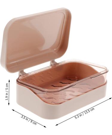 GAXIRE Box Soap Holder Lid Rice Kitchen Soap Case Soap Container Shampoo Small Drainage Shower Plastic Containers Drainer Dish Soap Bar Holder Facial Uk With Cover Pink Travel Abs Bracket Pink 13.5X9CM - Buy Online on GoSupps.com