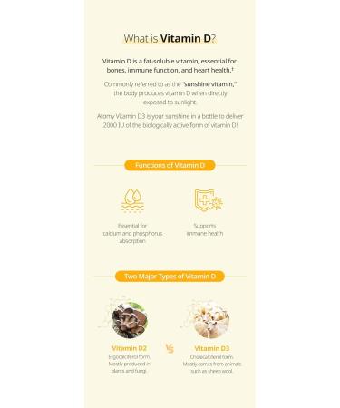 Atomy Vitamin D3 - Supports Bone and Immune Health 90 Tablets Organic Vegan Non-GMO - Buy Online on GoSupps.com