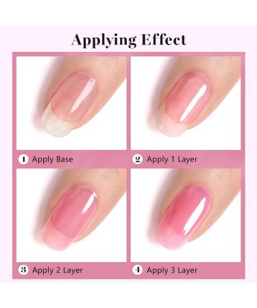 Vishine Transparent Shine Pink Jelly Natural Gel Nail Polish Color UV LED Gel Varnish Long-Lasting Manicure Nail Art 0.5 fl oz - Buy Online on GoSupps.com