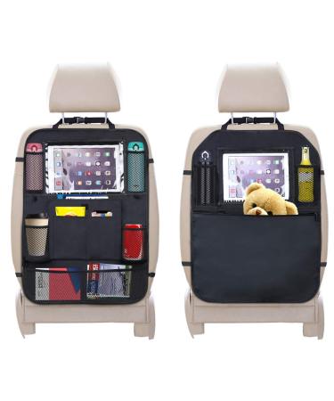 Uraqt car backrest protection 2 pieces back seat Autositz organizer for children transparent iPad tablet holder car seat-protector waterproof kick mats in universal fit 2PC small - Buy Online on GoSupps.com