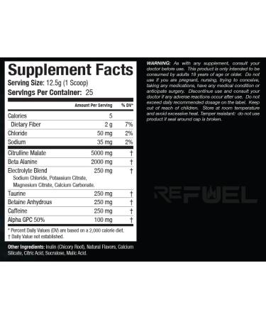 ReFUEL Pump Pre-Workout Powder 312.5g Citrus Fruit - Buy Online on GoSupps.com