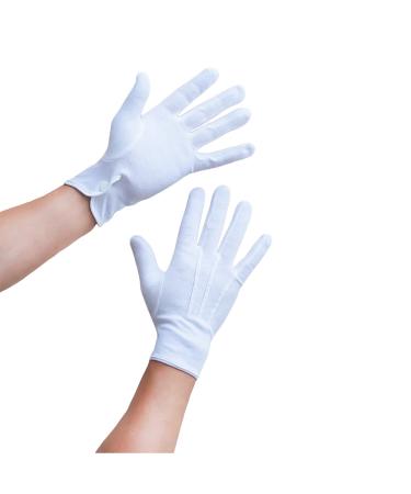 Oblique-Uniuqe White cotton gloves for men