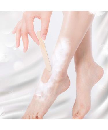 moinkerin 50 Pcs Disposable Wooden Waxing Spatulas Wax Applicator Sticks for Hair Removal Round Ended - Buy Online on GoSupps.com