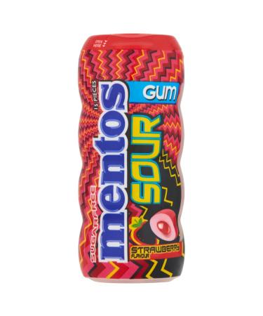 Mentos Sour Gum Strawberry Flavour 30g